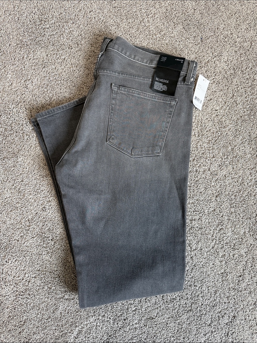 NWT Men’s Size 38 J Brand Gray Jeans Tyler Taper Slim Fit